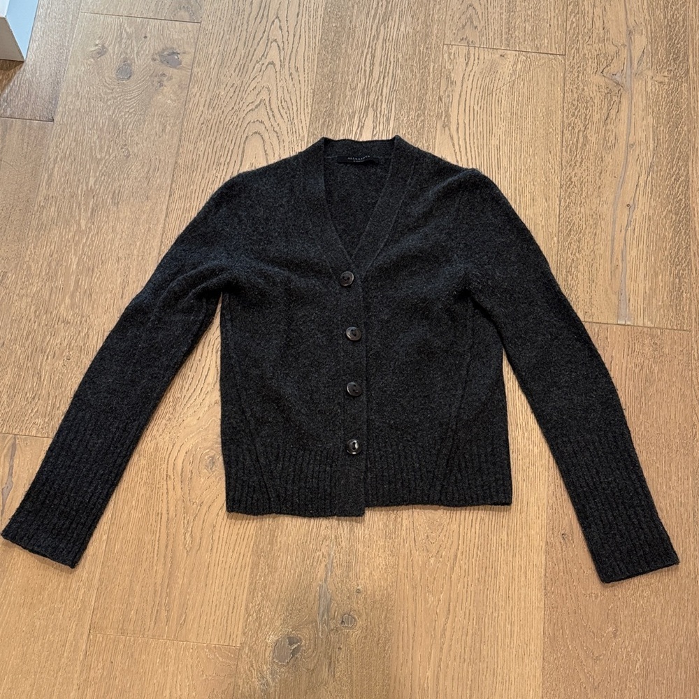All Saints grey Button-Up Cardigan